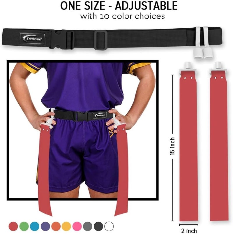 Trained 10 Man Flag Football Belt Pop Set (RED) - Image 2